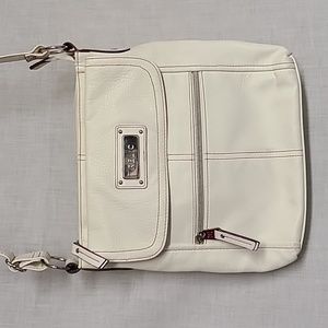 Relic Adjustable Strap Crossbody Purse Ivory White Bone 11x10"